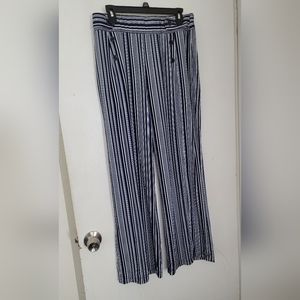 Robert Louis Navy and White Plazzao Pants